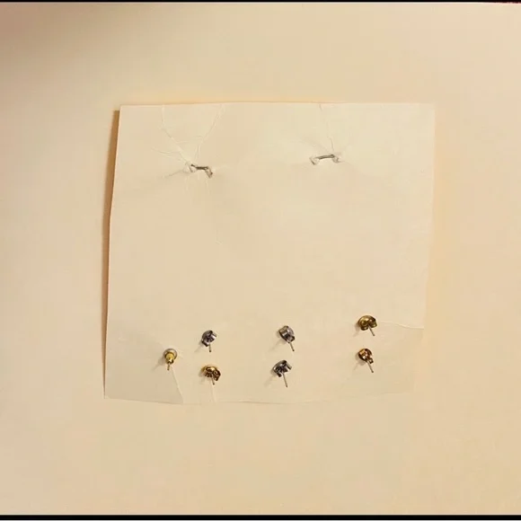 Gold Textured Hoop and Stud Earring 4 pair EUC - Picture 2 of 8